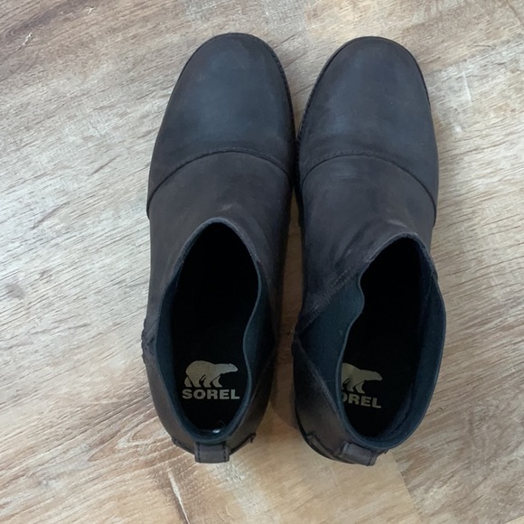 Sorel Cate Waterproof Women's Chelsea Boot Casual Blackened Brown - Picture 8 of 9